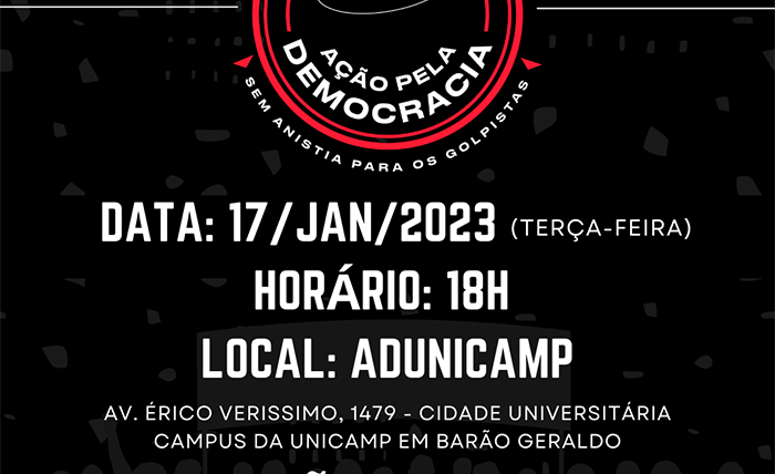 ADUnicamp organiza encontro com sindicatos para discutir ações em defesa da democracia