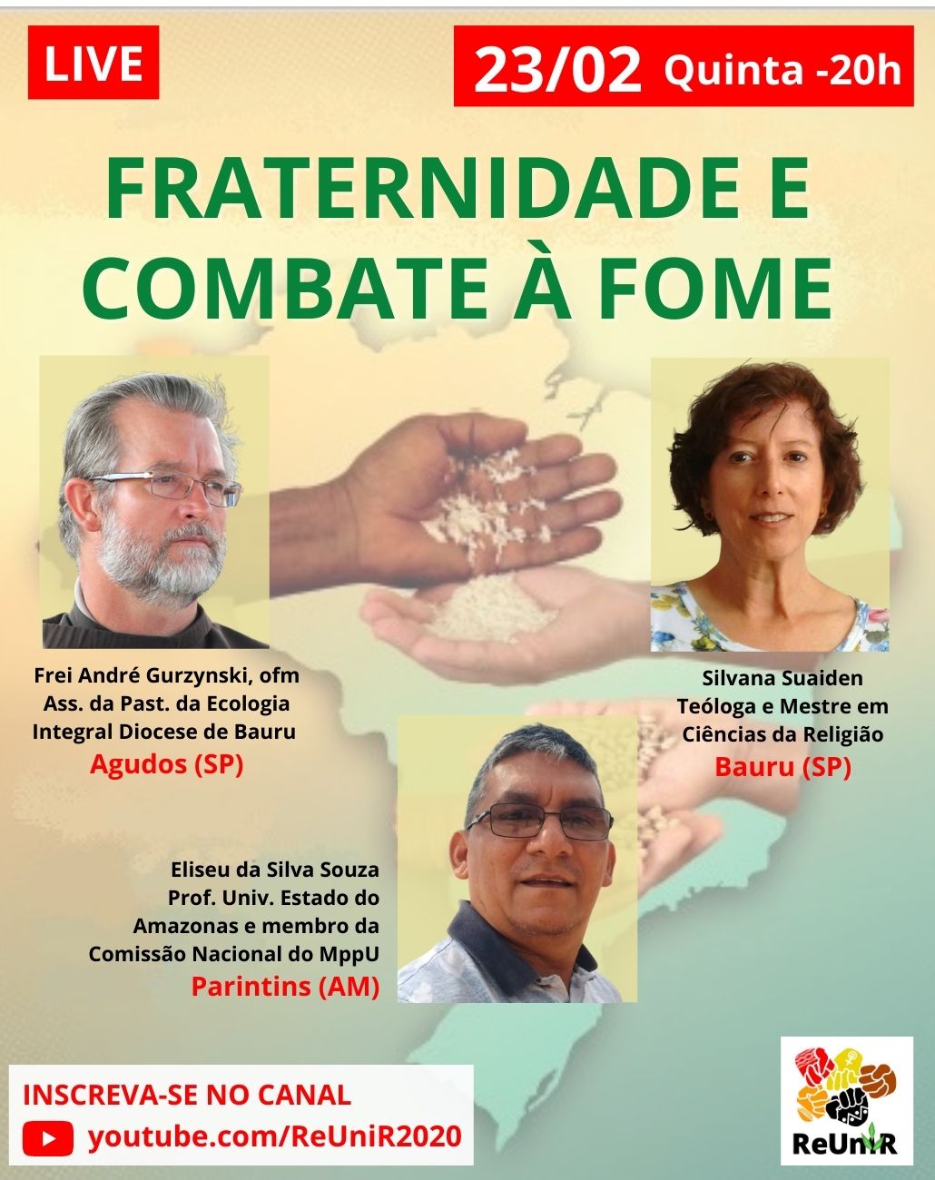Fome no Brasil é tema de debate promovido hoje pela ReUniR