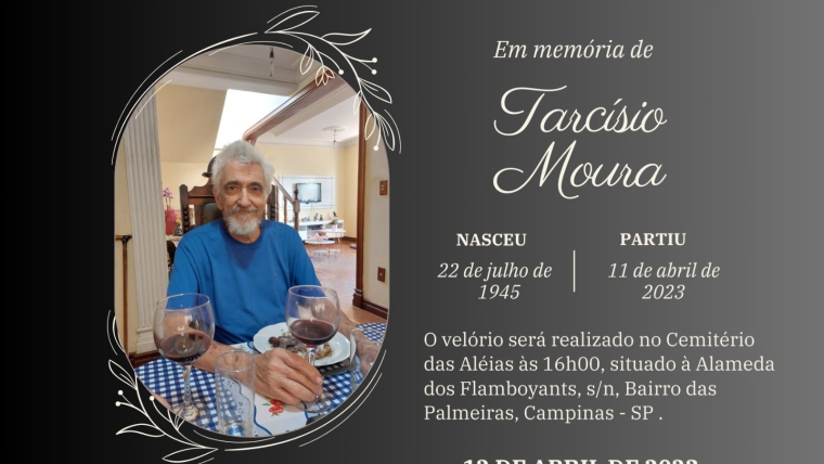 Sinpro Campinas lamenta o falecimento do prof. Tarcísio Moura