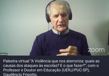 “Não podemos ceder ao medo”, diz prof. Gaudêncio Frigotto sobre violência nas escolas