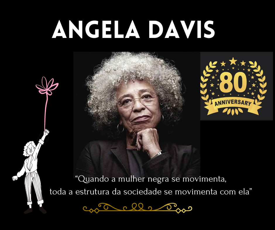 Sinpro Campinas e Região homenageia a ativista Angela Davis em seu 80º aniversário