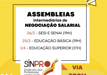 Sinpro Campinas e Região divulga calendário de assembleias intermediárias