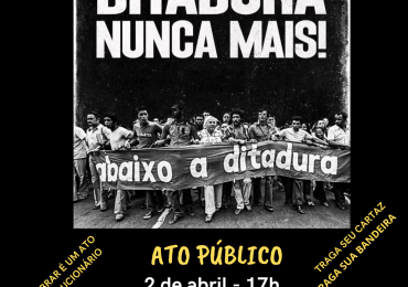 Ato em memória das lutas contra a ditadura acontece nesta terça (2) em Campinas