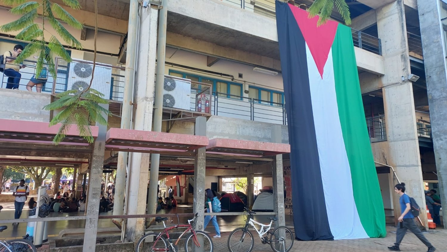 Estudantes da Unicamp montam acampamento em apoio à Palestina